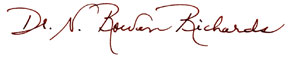 Dr Richards signature